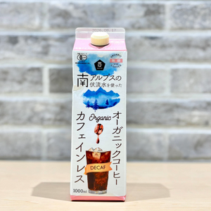 オーガニックアイスコーヒー(カフェインレス)無糖1000ml【MS】